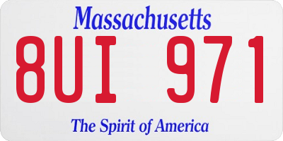 MA license plate 8UI971