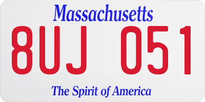 MA license plate 8UJ051