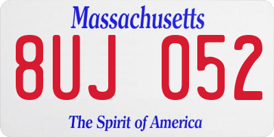 MA license plate 8UJ052