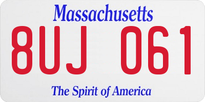 MA license plate 8UJ061