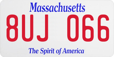 MA license plate 8UJ066