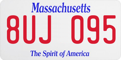 MA license plate 8UJ095