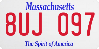 MA license plate 8UJ097