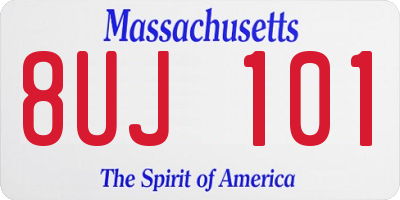 MA license plate 8UJ101