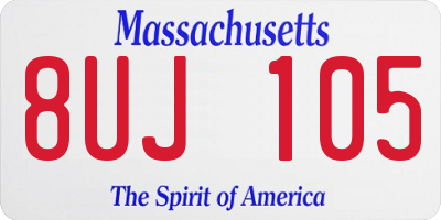 MA license plate 8UJ105