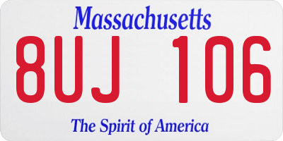 MA license plate 8UJ106