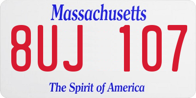 MA license plate 8UJ107