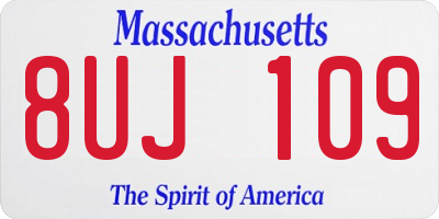 MA license plate 8UJ109