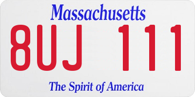 MA license plate 8UJ111