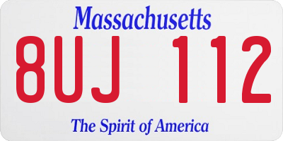 MA license plate 8UJ112