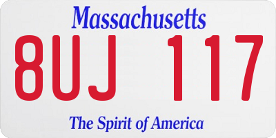 MA license plate 8UJ117