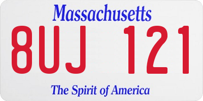 MA license plate 8UJ121