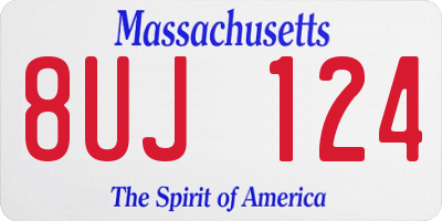 MA license plate 8UJ124