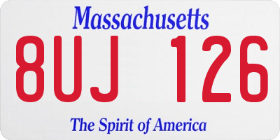 MA license plate 8UJ126