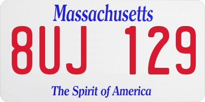 MA license plate 8UJ129