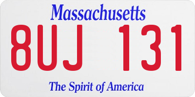 MA license plate 8UJ131