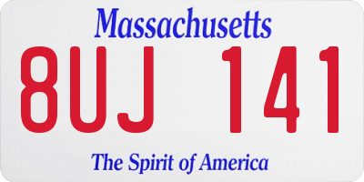 MA license plate 8UJ141