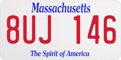 MA license plate 8UJ146
