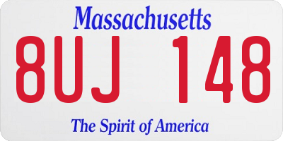 MA license plate 8UJ148