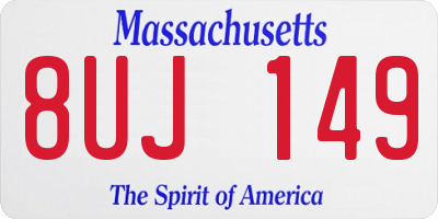 MA license plate 8UJ149