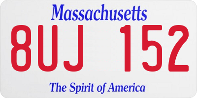 MA license plate 8UJ152