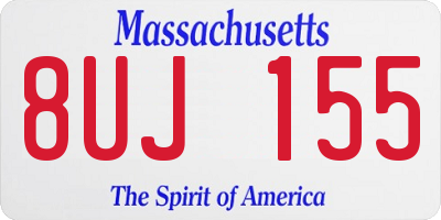 MA license plate 8UJ155