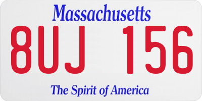 MA license plate 8UJ156