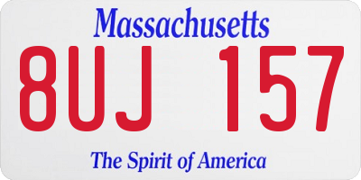 MA license plate 8UJ157