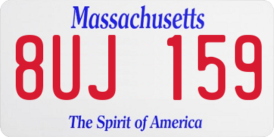 MA license plate 8UJ159