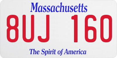 MA license plate 8UJ160