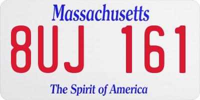 MA license plate 8UJ161