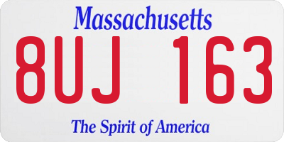MA license plate 8UJ163