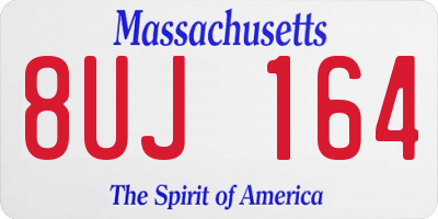 MA license plate 8UJ164