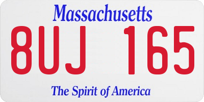 MA license plate 8UJ165