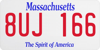 MA license plate 8UJ166