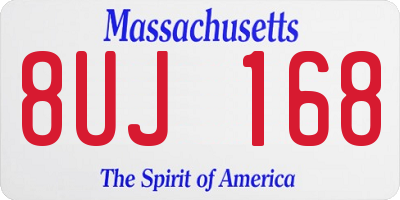 MA license plate 8UJ168