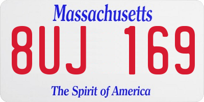 MA license plate 8UJ169
