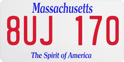 MA license plate 8UJ170