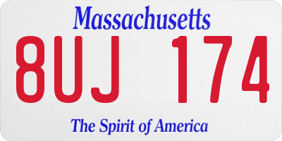 MA license plate 8UJ174
