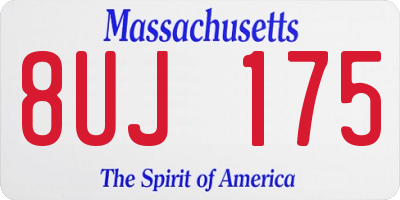 MA license plate 8UJ175