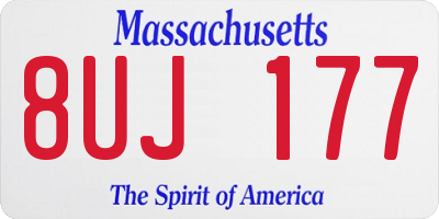 MA license plate 8UJ177