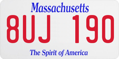 MA license plate 8UJ190
