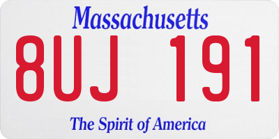 MA license plate 8UJ191