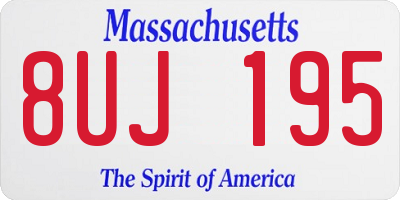 MA license plate 8UJ195