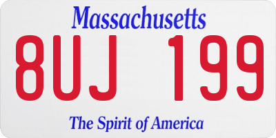 MA license plate 8UJ199