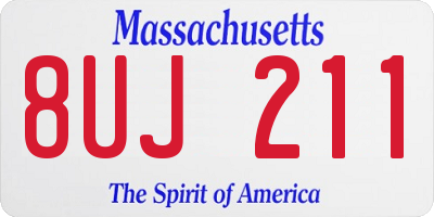 MA license plate 8UJ211