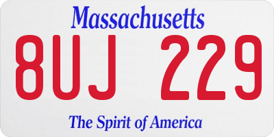 MA license plate 8UJ229