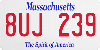 MA license plate 8UJ239