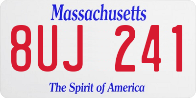 MA license plate 8UJ241