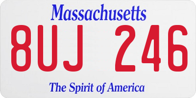 MA license plate 8UJ246